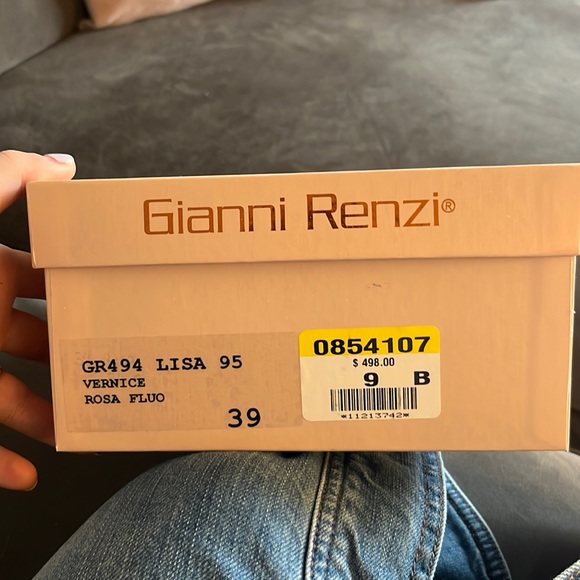 Brand NIB Gianni Renzi neon pink heels size 39 - Picture 2 of 5